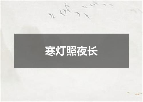 寒灯照夜长