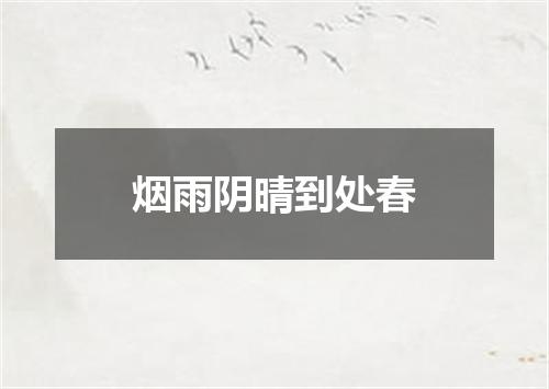 烟雨阴晴到处春