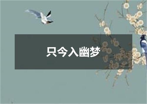 只今入幽梦