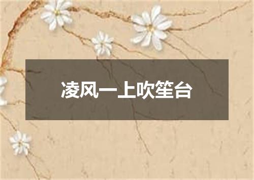 凌风一上吹笙台