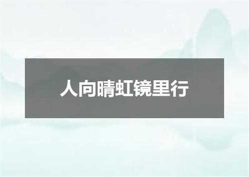 人向晴虹镜里行