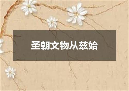 圣朝文物从兹始