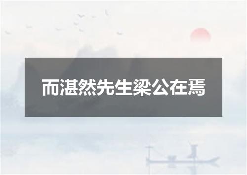 而湛然先生梁公在焉