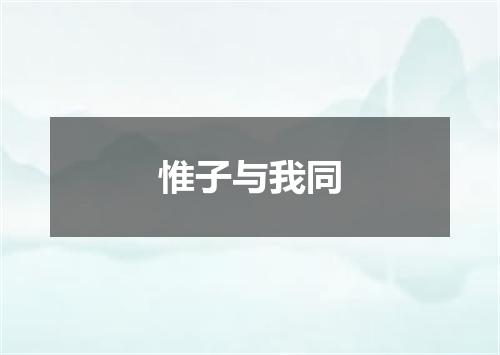 惟子与我同