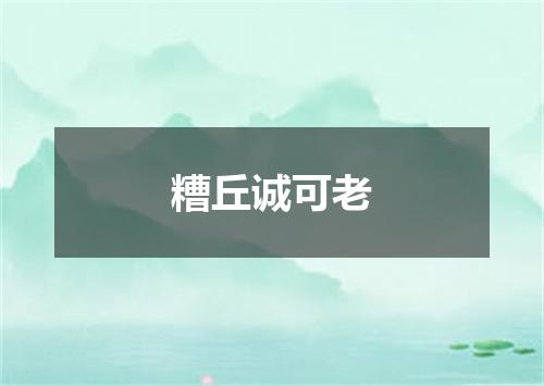 糟丘诚可老