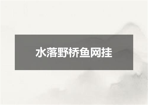 水落野桥鱼网挂
