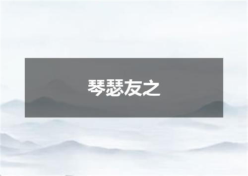 琴瑟友之