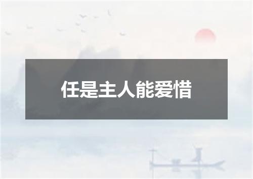 任是主人能爱惜