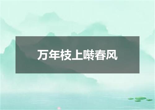 万年枝上啭春风