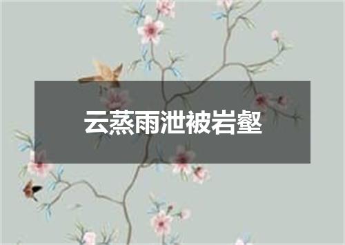 云蒸雨泄被岩壑