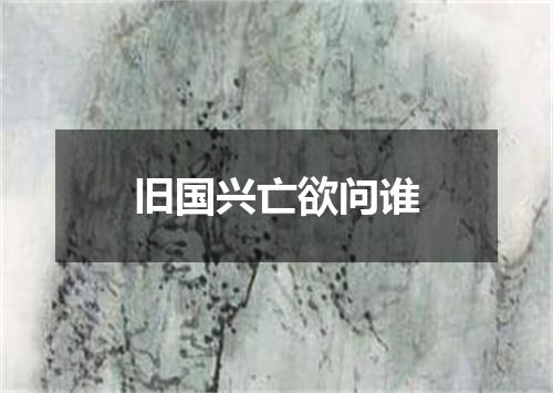 旧国兴亡欲问谁