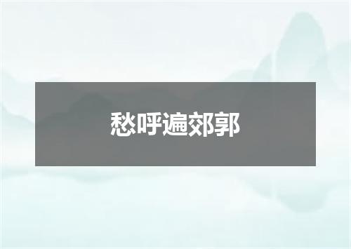 愁呼遍郊郭