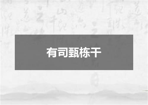 有司甄栋干