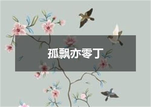 孤飘亦零丁