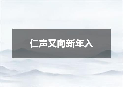 仁声又向新年入