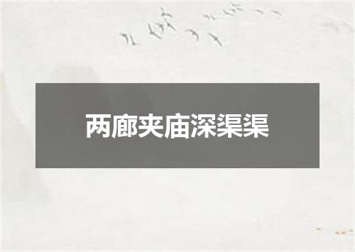两廊夹庙深渠渠