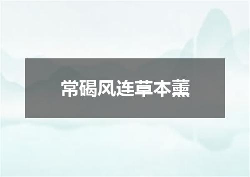常碣风连草本薰