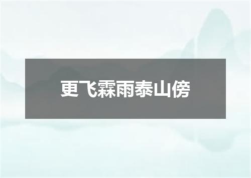 更飞霖雨泰山傍