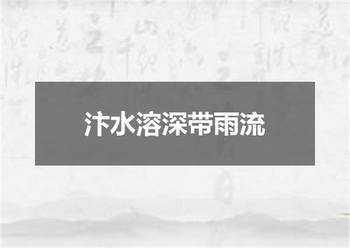 汴水溶深带雨流