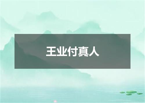 王业付真人