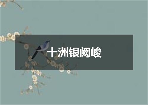 十洲银阙峻