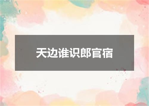 天边谁识郎官宿