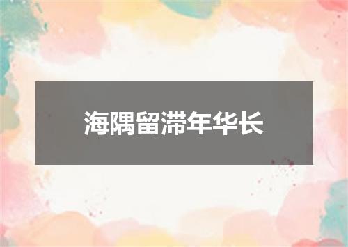海隅留滞年华长