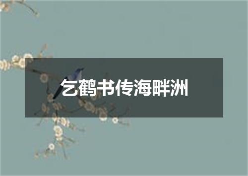乞鹤书传海畔洲