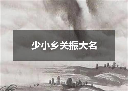 少小乡关振大名