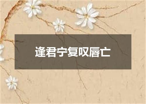 逢君宁复叹唇亡