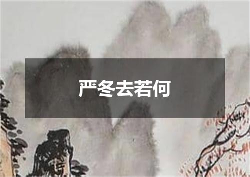 严冬去若何