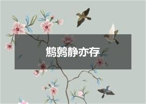 鹪鹩静亦存