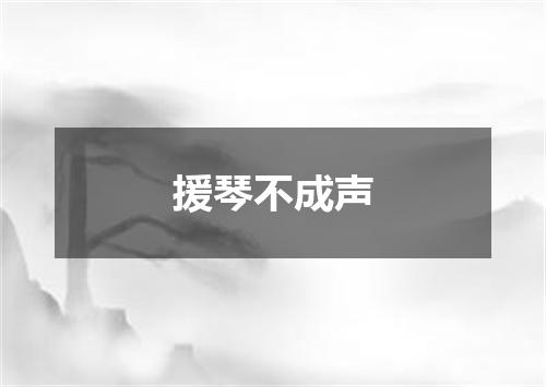 援琴不成声