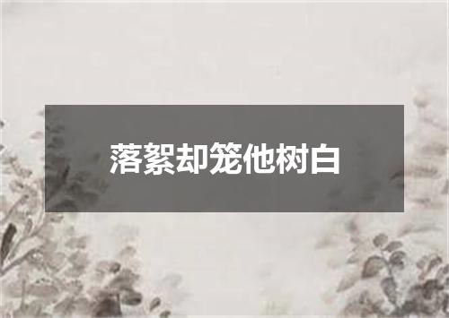 落絮却笼他树白
