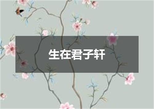 生在君子轩