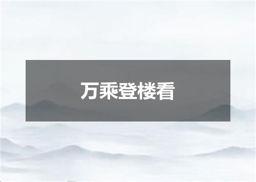 万乘登楼看