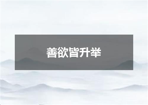 善欲皆升举