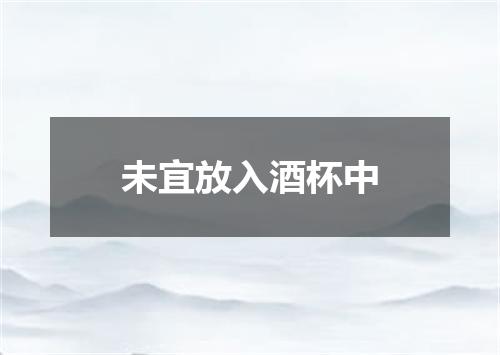 未宜放入酒杯中