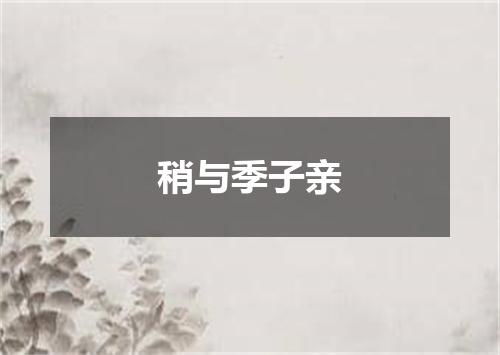稍与季子亲