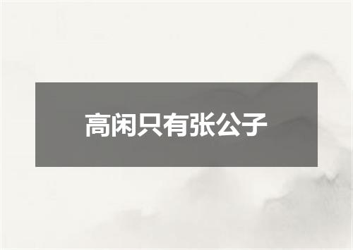 高闲只有张公子