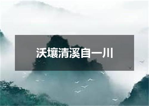 沃壤清溪自一川