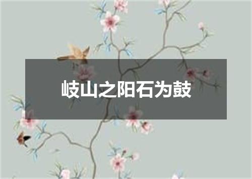 岐山之阳石为鼓