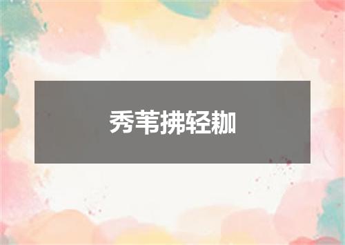 秀苇拂轻耞