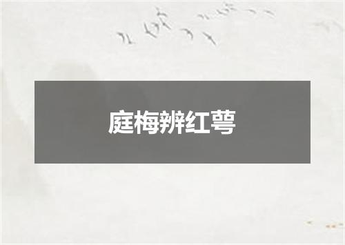 庭梅辨红萼