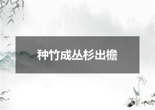 种竹成丛杉出檐