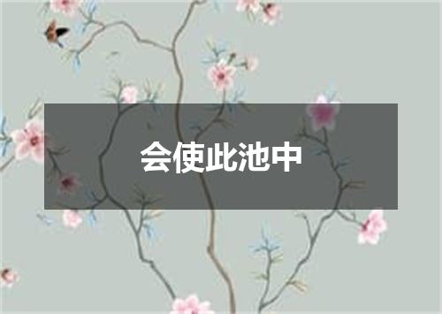 会使此池中