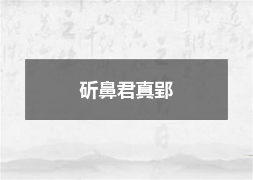 斫鼻君真郢