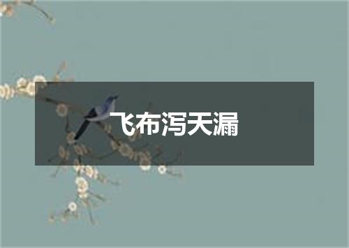 飞布泻天漏