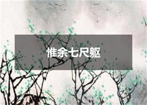 惟余七尺躯