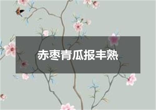 赤枣青瓜报丰熟